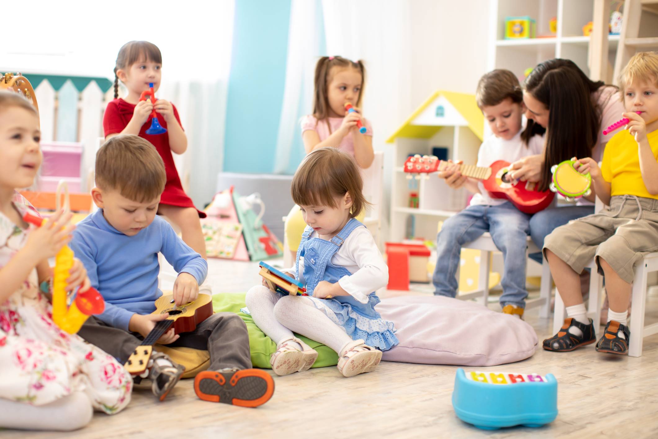 children playing with musical instruments